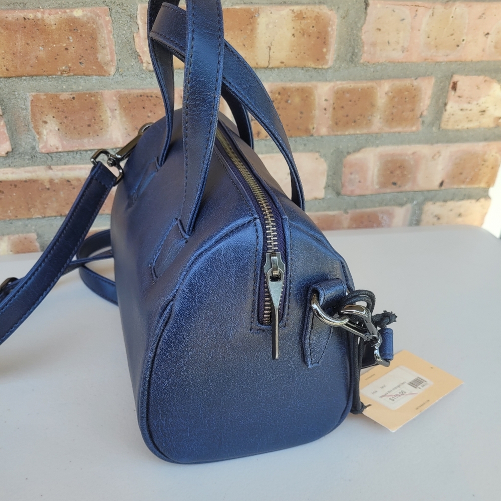 Matt & Nat Mitsuko Small Satchel and Crossbody Bag in Midnight Navy Blue - Picture 4 of 14
